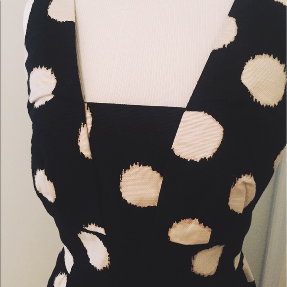 LOFT Blurred Dot V-Neck Dress - Picture 3 of 7